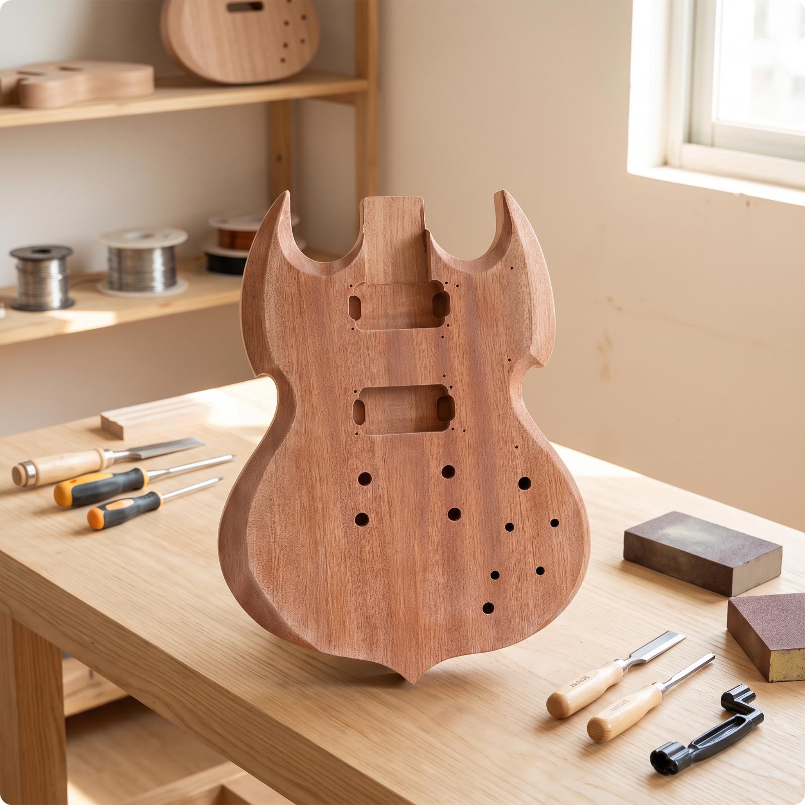 Diy Guitar Electronics Kit - Kit Gitar Elektrik DIY, Badan Kayu