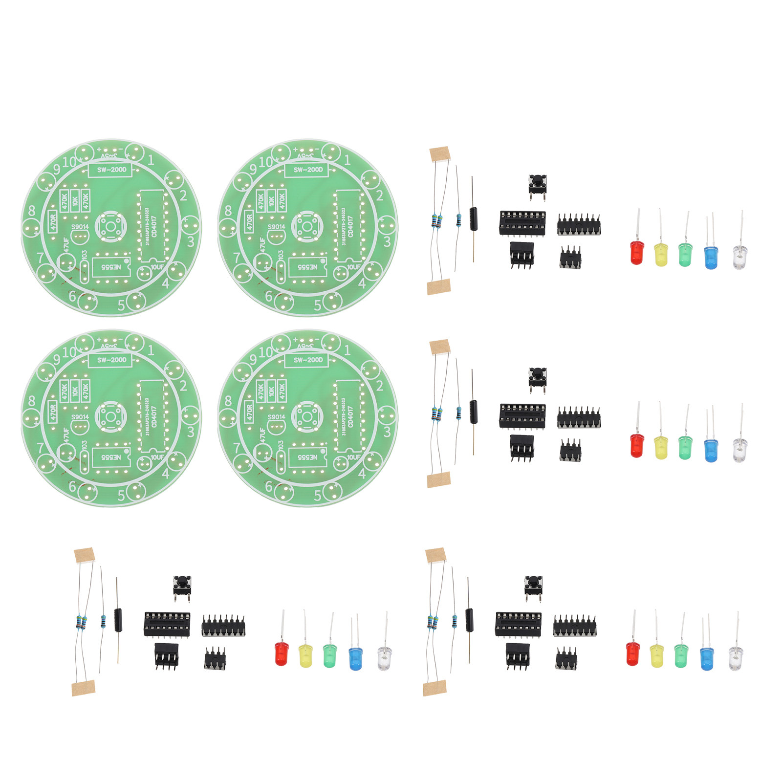 Diy Electronics Projects For Beginners - Paket Latihan Penyolderan Elektronik, 4 Set,