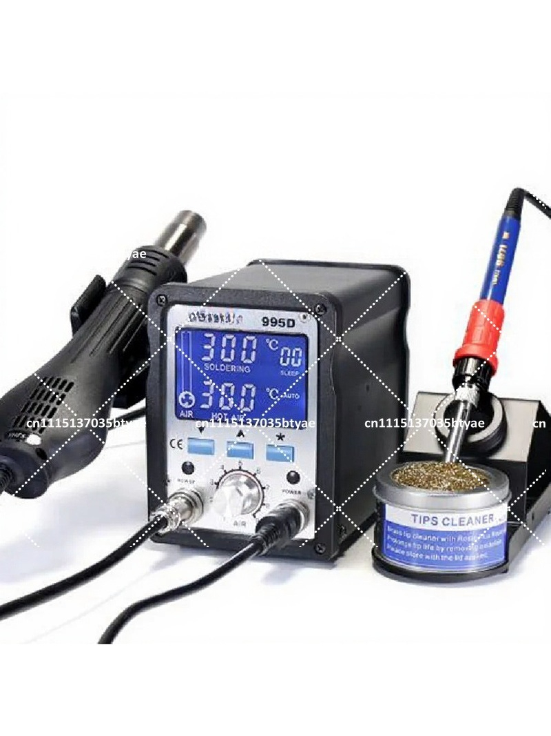 Hot Air Rework Station - Stasiun Penyolder Udara Panas 110V/220V, Layar