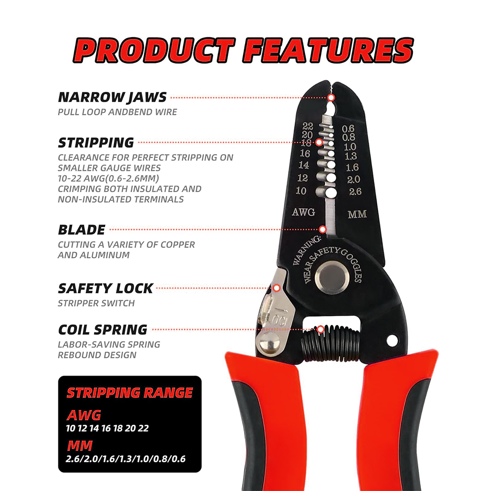 Wire Stripper Cutter - Pemotong Kawat, Alat Pengupas dan Pemotong