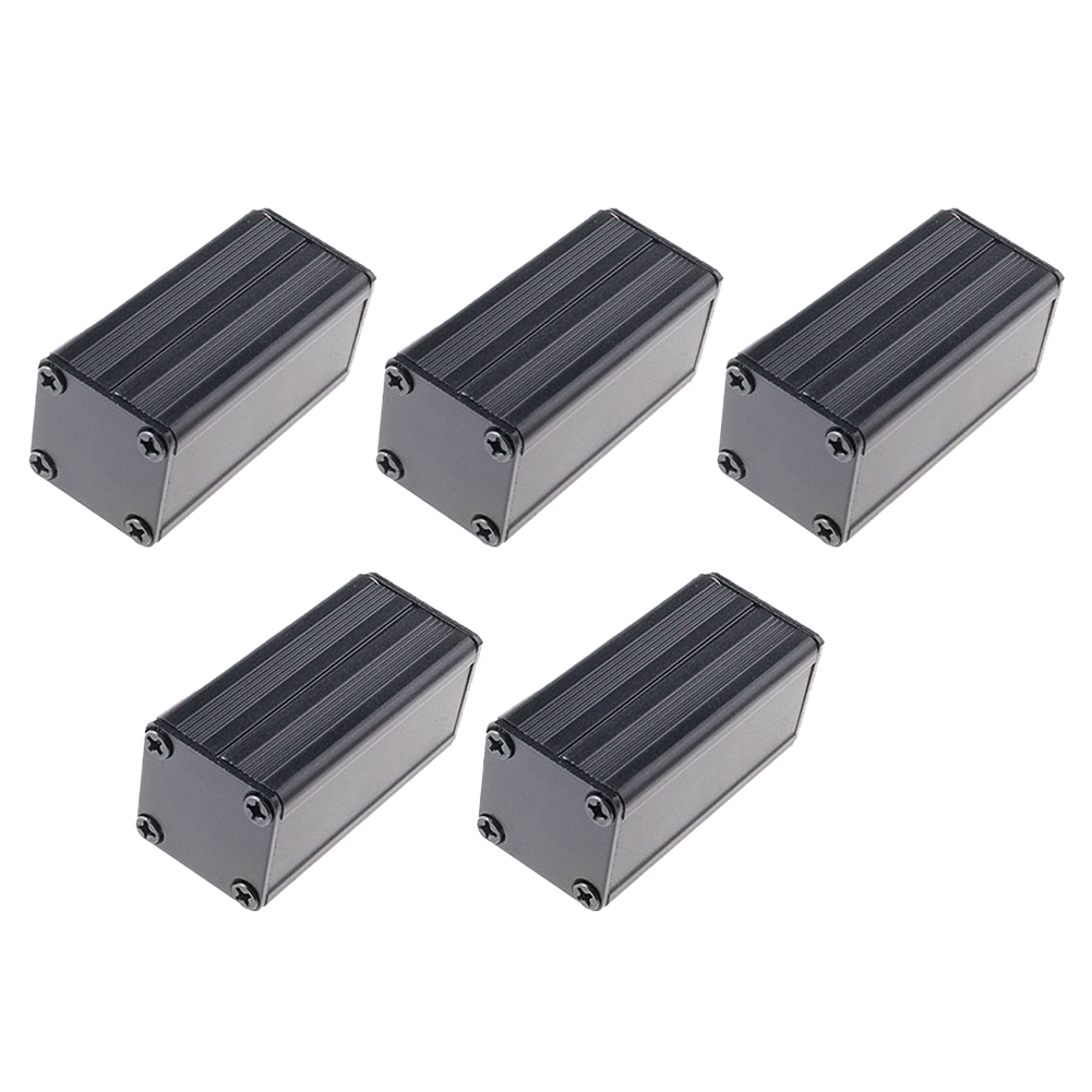 Diy Electronics Box - 5 buah kotak elektronik penutup Hitam