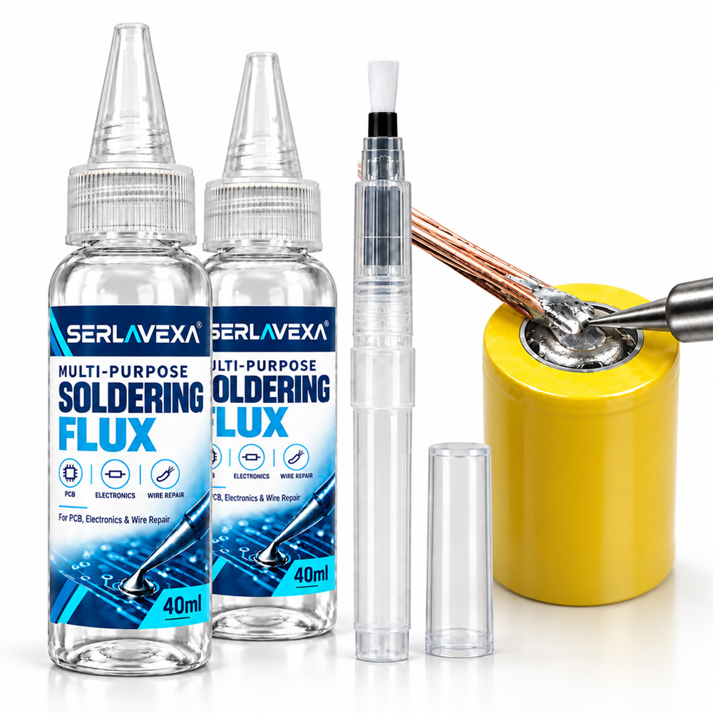 Flux Pen Electronics - SERLAVEXA 2x40ml, Kit Fluks Penyolder dengan