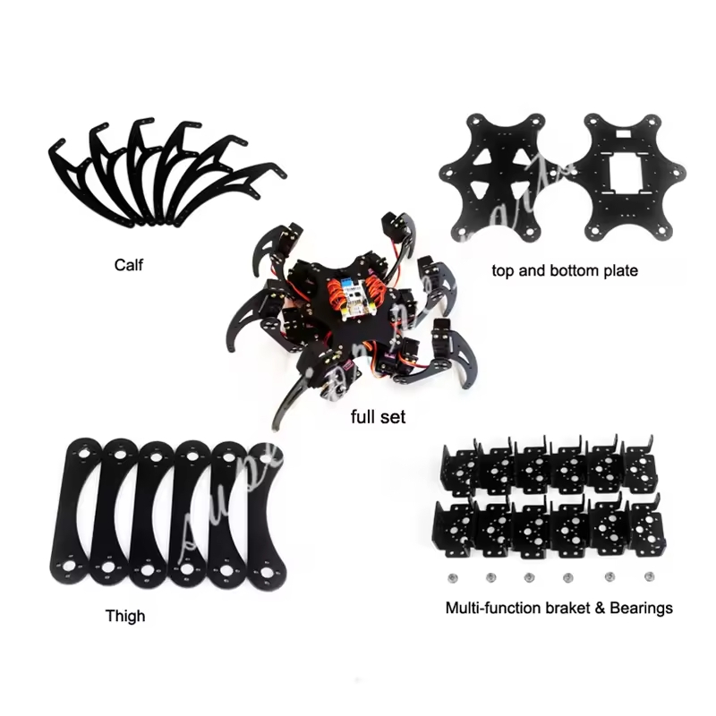 Kit Bingkai Robot Enam Kaki 3  - Diy Robot Electronics Kit ulasan dan harga