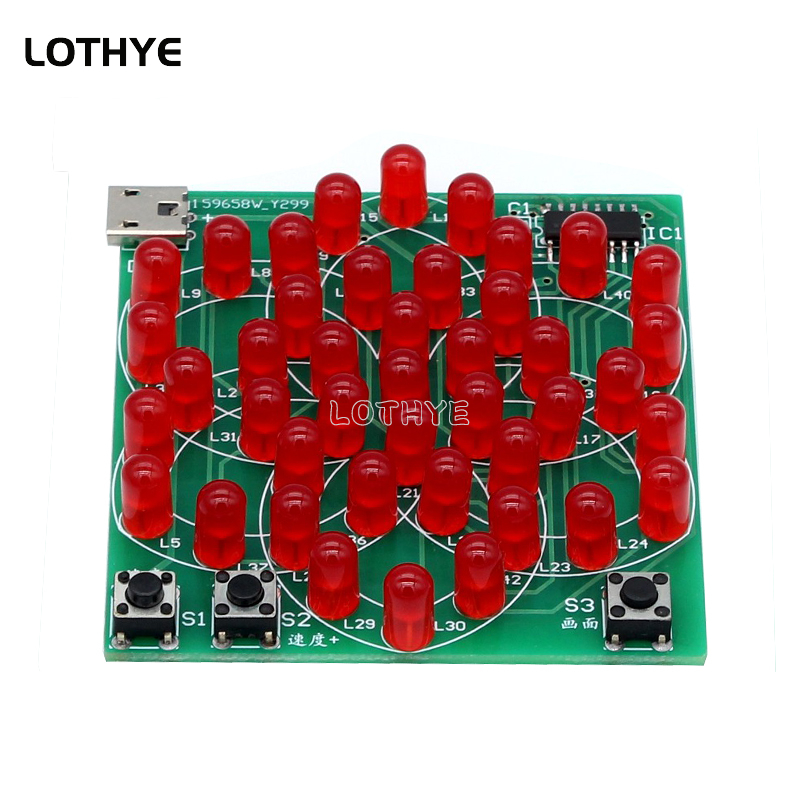 43 LED Multi gaya pola kincir  - Diy Home Electronics Projects ulasan dan harga