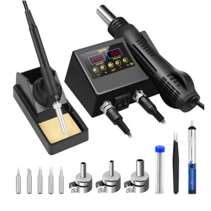 Stasiun Solder Digital 2 in 1: - Hot Air Rework Station ulasan dan harga