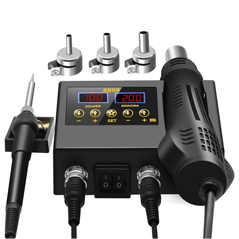 Stasiun Solder Digital 2 in 1: - Hot Air Rework Station ulasan dan harga