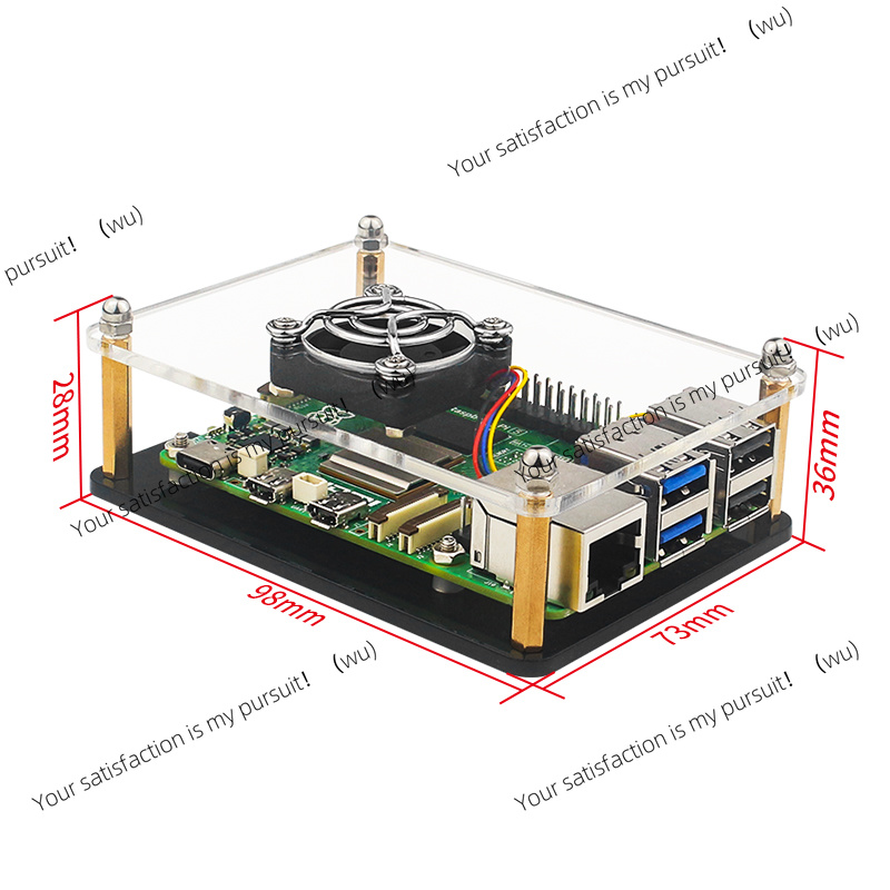 Casing Akrilik Raspberry Pi 5  - Diy Electronics Raspberry Pi ulasan dan harga