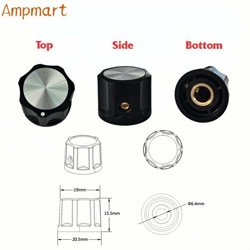 Ampmart Kenop Kontrol Audio 21 - Diy Guitar Electronics Kit ulasan dan harga