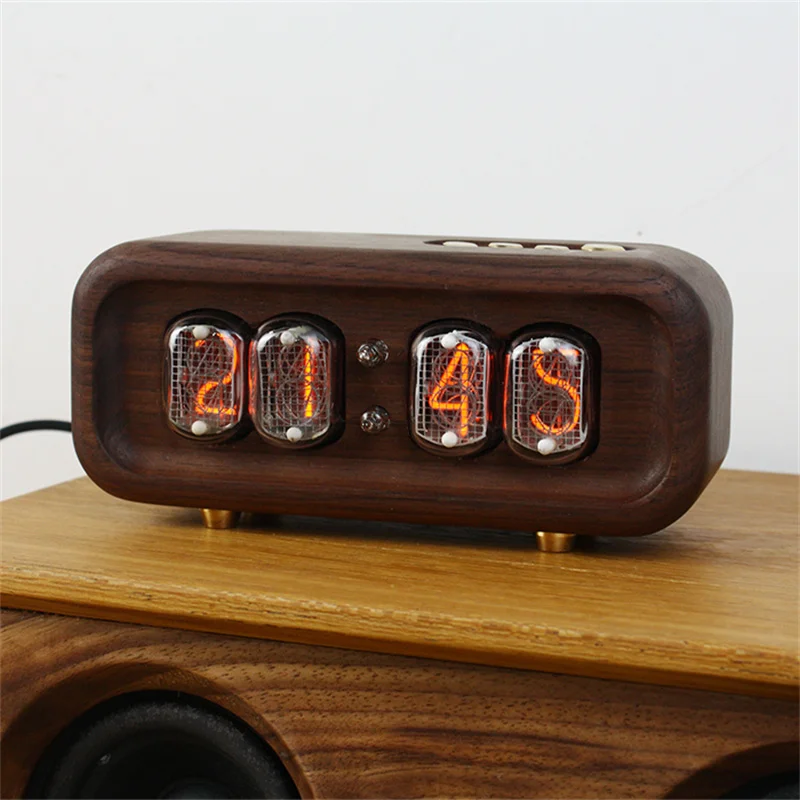 Jam Digital Kayu Solid Black W - Diy Electronics Desk ulasan dan harga