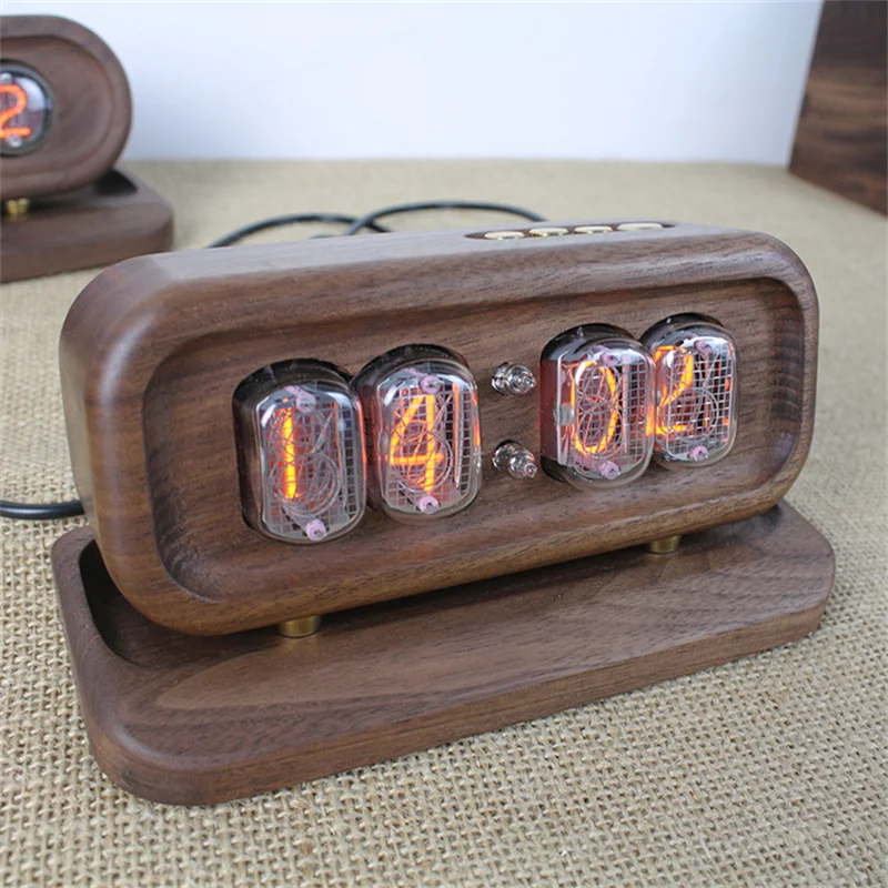 Jam Digital Kayu Solid Black W - Diy Electronics Desk ulasan dan harga