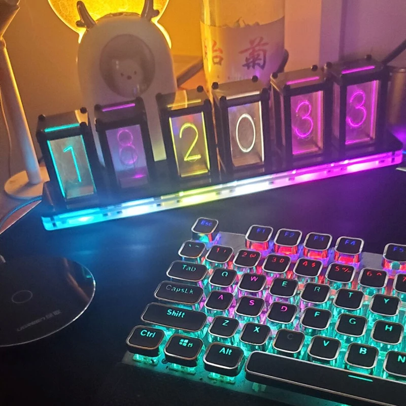 Jam Meja LED Digital, Jam Meja - Diy Electronics Desk ulasan dan harga